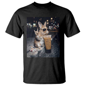 Funny Bunny Drinking Diet Coke T Shirt Vintage 90s Graphic Meme TS14 Black Print Your Wear