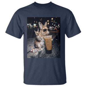 Funny Bunny Drinking Diet Coke T Shirt Vintage 90s Graphic Meme TS14 Navy Print Your Wear