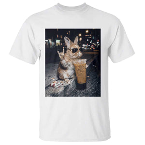 Funny Bunny Drinking Diet Coke T Shirt Vintage 90s Graphic Meme TS14 White Print Your Wear