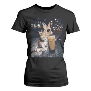 Funny Bunny Drinking Diet Coke T Shirt For Women Vintage 90s Graphic Meme TS14 Black Print Your Wear