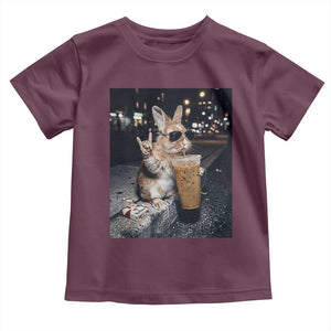 Funny Bunny Drinking Diet Coke Toddler T Shirt Vintage 90s Graphic Meme TS14 Maroon Print Your Wear