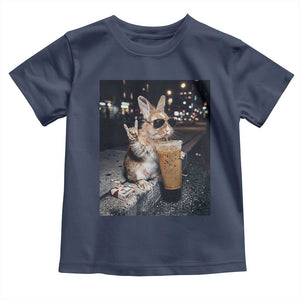 Funny Bunny Drinking Diet Coke Toddler T Shirt Vintage 90s Graphic Meme TS14 Navy Print Your Wear