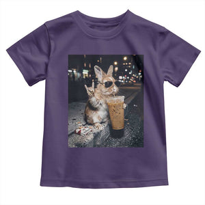 Funny Bunny Drinking Diet Coke Toddler T Shirt Vintage 90s Graphic Meme TS14 Purple Print Your Wear