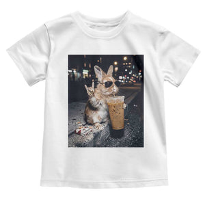 Funny Bunny Drinking Diet Coke Toddler T Shirt Vintage 90s Graphic Meme TS14 White Print Your Wear