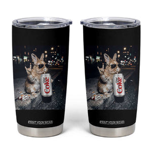 Funny Bunny Drinking Diet Coke Tumbler Cup Vintage 90s Graphic Meme TS14 Black Print Your Wear