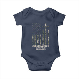 Send Barron Baby Onesie Vintage American Flag Camo Hashtag Protest Meme TS14 Navy Print Your Wear