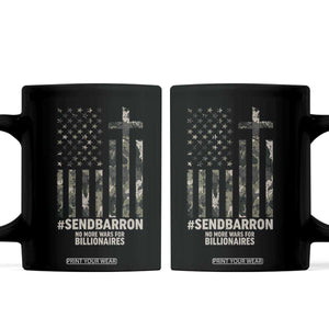 Send Barron Coffee Mug Vintage American Flag Camo Hashtag Protest Meme TS14 Black Print Your Wear