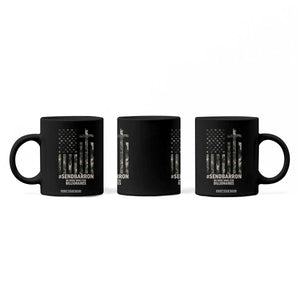 Send Barron Coffee Mug Vintage American Flag Camo Hashtag Protest Meme TS14 Print Your Wear