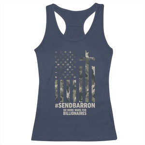 Send Barron Racerback Tank Top Vintage American Flag Camo Hashtag Protest Meme TS14 Navy Print Your Wear