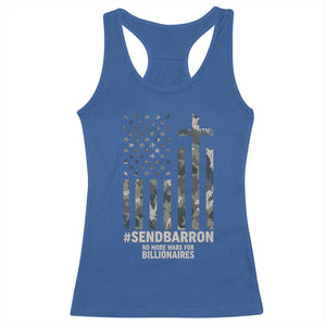 Send Barron Racerback Tank Top Vintage American Flag Camo Hashtag Protest Meme TS14 Royal Blue Print Your Wear