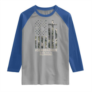 Send Barron Raglan Shirt Vintage American Flag Camo Hashtag Protest Meme TS14 Sport Gray Royal Print Your Wear