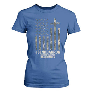 Send Barron T Shirt For Women Vintage American Flag Camo Hashtag Protest Meme TS14 Royal Blue Print Your Wear
