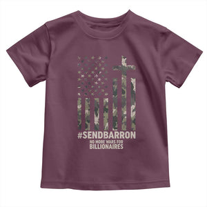 Send Barron Toddler T Shirt Vintage American Flag Camo Hashtag Protest Meme TS14 Maroon Print Your Wear