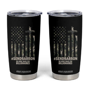 Send Barron Tumbler Cup Vintage American Flag Camo Hashtag Protest Meme TS14 Black Print Your Wear