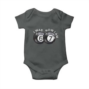 I Was 6 Now I'm 7 Ball Baby Onesie Funny 67 Six Seven Meme TS14 Dark Heather Print Your Wear