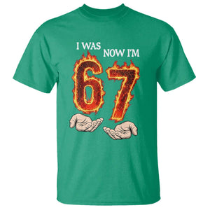 I Was 6 Now I'm 7 Birthday T Shirt Funny Six Seven Meme 67 Flame TS14 Irish Green Print Your Wear