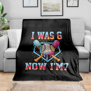 I Was 6 Now I'm 7 Throw Blanket Baseball Ice Cream Drip Number 67 Player 67th Birthday TS14 Print Your Wear