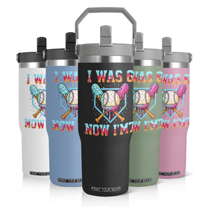 I Was 6 Now I'm 7 Flip Straw Tumbler Baseball Ice Cream Drip Number 67 Player 67th Birthday TS14 Print Your Wear