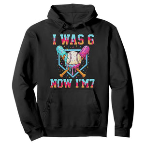 I Was 6 Now I'm 7 Hoodie Baseball Ice Cream Drip Number 67 Player 67th Birthday TS14 Black Print Your Wear