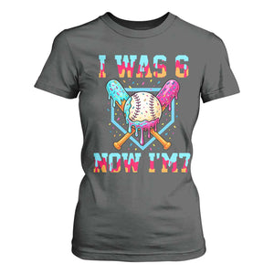 I Was 6 Now I'm 7 T Shirt For Women Baseball Ice Cream Drip Number 67 Player 67th Birthday TS14 Dark Heather Print Your Wear