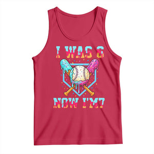 I Was 6 Now I'm 7 Tank Top Baseball Ice Cream Drip Number 67 Player 67th Birthday TS14 Red Print Your Wear