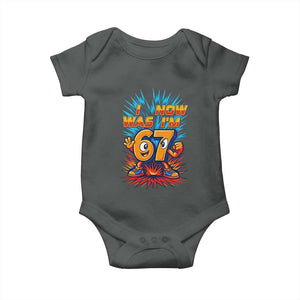 I Was 6 Now I'm 7 Italian Brainrot Meme Gift for Boy Kid Baby Onesie TS14 Dark Heather Print Your Wear