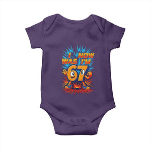 I Was 6 Now I'm 7 Italian Brainrot Meme Gift for Boy Kid Baby Onesie TS14 Purple Print Your Wear