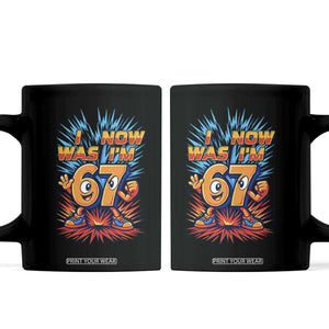 I Was 6 Now I'm 7 Italian Brainrot Meme Gift for Boy Kid Coffee Mug TS14 Black Print Your Wear