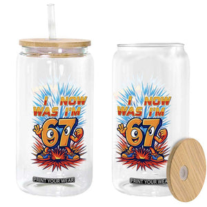 I Was 6 Now I'm 7 Italian Brainrot Meme Gift for Boy Kid Glass Can TS14 Print Your Wear
