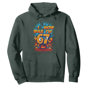 I Was 6 Now I'm 7 Italian Brainrot Meme Gift for Boy Kid Hoodie TS14 Dark Forest Green Print Your Wear