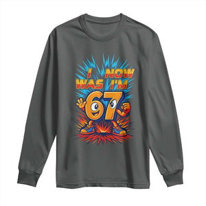 I Was 6 Now I'm 7 Italian Brainrot Meme Gift for Boy Kid Long Sleeve Shirt TS14 Dark Heather Print Your Wear