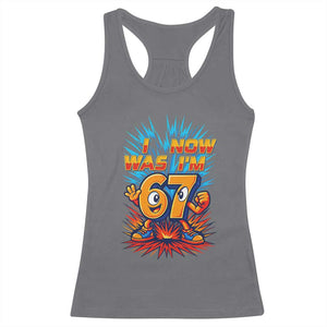 I Was 6 Now I'm 7 Italian Brainrot Meme Gift for Boy Kid Racerback Tank Top TS14 Charcoal Print Your Wear