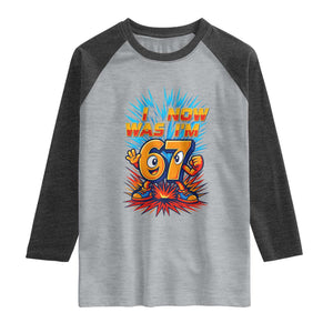 I Was 6 Now I'm 7 Italian Brainrot Meme Gift for Boy Kid Raglan Shirt TS14 Heather Gray Heather Charcoal Print Your Wear