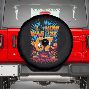 I Was 6 Now I'm 7 Italian Brainrot Meme Gift for Boy Kid Spare Tire Cover TS14 Black Print Your Wear