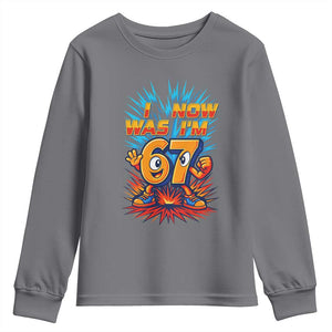 I Was 6 Now I'm 7 Italian Brainrot Meme Gift for Boy Kid Youth Sweatshirt TS14 Charcoal Print Your Wear