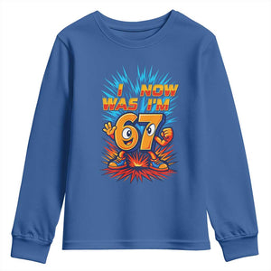 I Was 6 Now I'm 7 Italian Brainrot Meme Gift for Boy Kid Youth Sweatshirt TS14 Royal Blue Print Your Wear