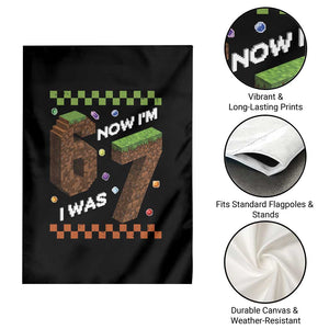 7th Birthday I Was 6 Now Im 7 Garden Flag Unlocked 67 Boys Kids Youth TS14 Print Your Wear