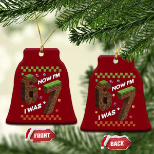 7th Birthday I Was 6 Now Im 7 Ceramic Ornament Unlocked 67 Boys Kids Youth TS14 Print Your Wear