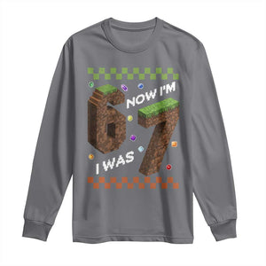 7th Birthday I Was 6 Now Im 7 Long Sleeve Shirt Unlocked 67 Boys Kids Youth TS14 Charcoal Print Your Wear