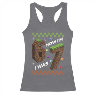 7th Birthday I Was 6 Now Im 7 Racerback Tank Top Unlocked 67 Boys Kids Youth TS14 Charcoal Print Your Wear