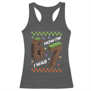 7th Birthday I Was 6 Now Im 7 Racerback Tank Top Unlocked 67 Boys Kids Youth TS14 Dark Heather Print Your Wear
