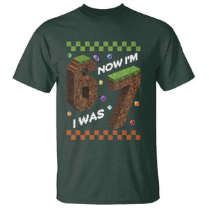 7th Birthday I Was 6 Now Im 7 T Shirt Unlocked 67 Boys Kids Youth TS14 Dark Forest Green Print Your Wear
