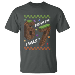 7th Birthday I Was 6 Now Im 7 T Shirt Unlocked 67 Boys Kids Youth TS14 Dark Heather Print Your Wear