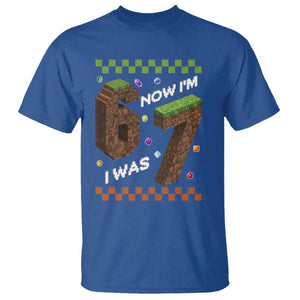 7th Birthday I Was 6 Now Im 7 T Shirt Unlocked 67 Boys Kids Youth TS14 Royal Blue Print Your Wear