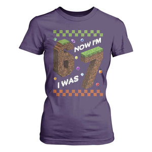 7th Birthday I Was 6 Now Im 7 T Shirt For Women Unlocked 67 Boys Kids Youth TS14 Purple Print Your Wear
