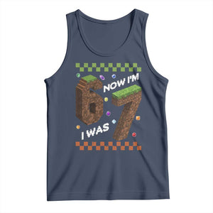 7th Birthday I Was 6 Now Im 7 Tank Top Unlocked 67 Boys Kids Youth TS14 Navy Print Your Wear