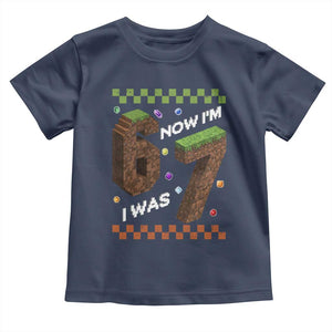 7th Birthday I Was 6 Now Im 7 Toddler T Shirt Unlocked 67 Boys Kids Youth TS14 Navy Print Your Wear