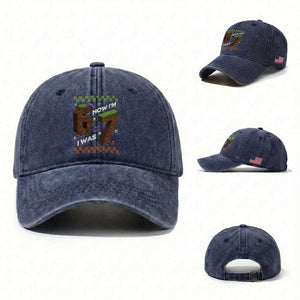 7th Birthday I Was 6 Now Im 7 Washed Cotton Baseball Cap Unlocked 67 Boys Kids Youth