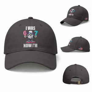 I Was 6 Now I'm 7 Baseball Cap Baseball Ice Cream Drip Number 67 Player