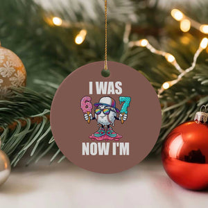 I Was 6 Now I'm 7 Ceramic Ornament Baseball Ice Cream Drip Number 67 Player TS14 1pc Mocha Print Your Wear